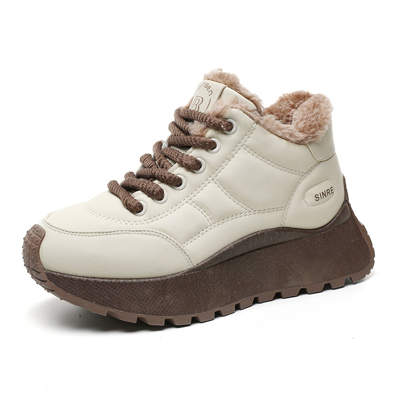Gm6601 New New Winter Thick-Soled Cotton Shoes With Fleece, Warm Height-Increasing Sneakers, Student Sports Shoes,_voghion.com