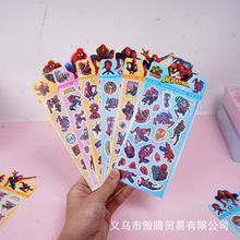 卡通炫酷蜘蛛侠镭射贴纸高颜值男孩diy手帐素材贴纸装饰贴画批发