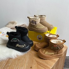 儿童雪地靴2025冬季新款男童棉靴女童加厚防踢短靴保暖防水棉靴子