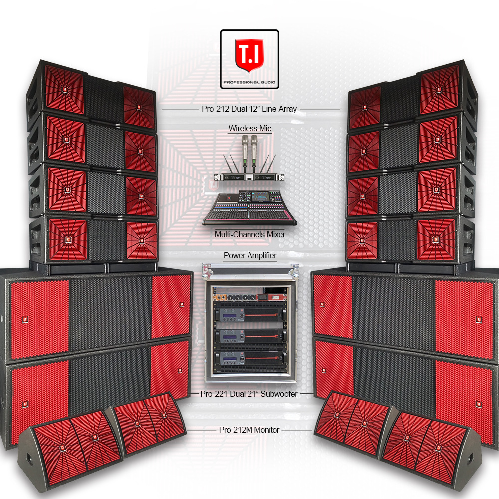 双12寸大型演出户外线阵音响套装酒吧专业舞台会议音箱工厂直销