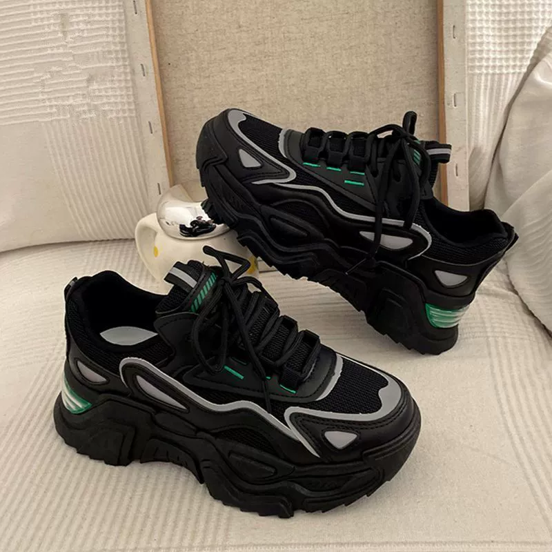 Популярные женские кроссовки в стиле "папа", модные новинки весны 2025 года, универсальные, на толстой подошве, из дышащей сетки, повседневные спортивные кроссовки для женщин