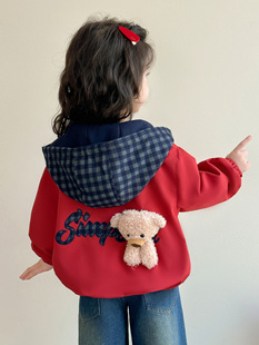 Осенний детский плащ, куртка для девочек с молнией, в корейском стиле, в западном стиле