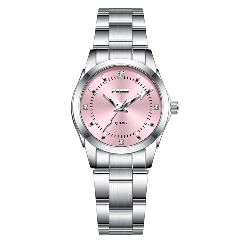 Una pieza de reloj de mujer de acero inoxidable impermeable y luminoso moda simple cinturón de acero de cuarzo reloj de mujer Douyin Live