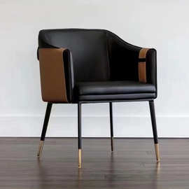 北欧现代家用餐椅简约休闲洽谈椅创意咖啡厅设计师靠背扶手电脑椅