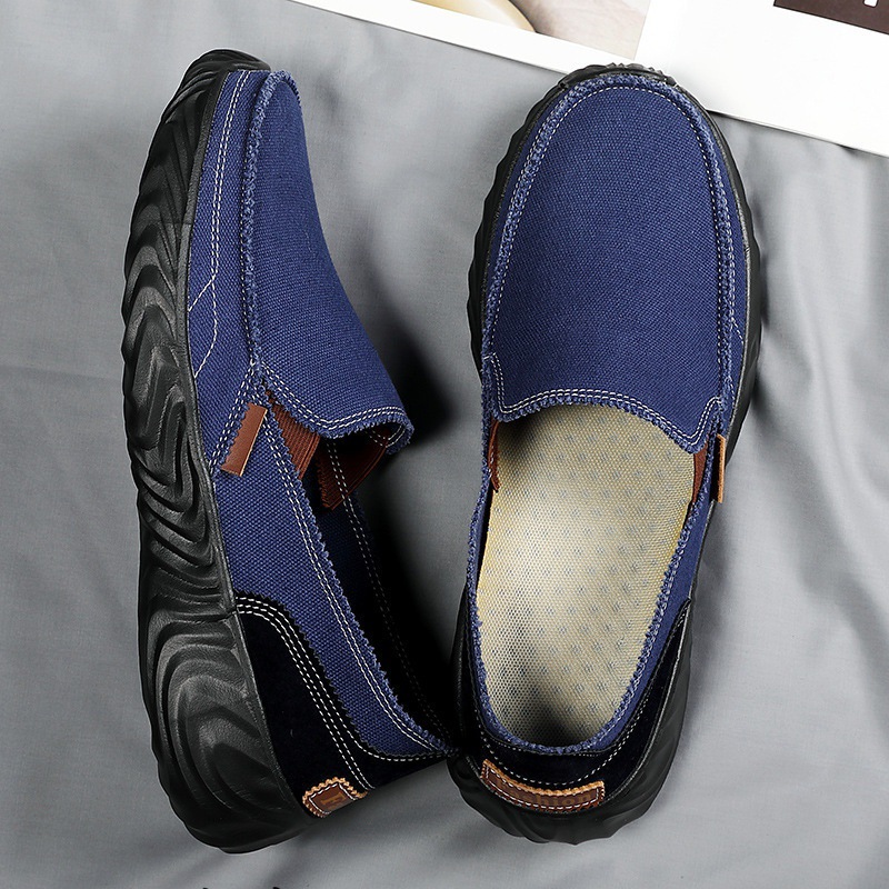 Große Slipper, lässige, trendige Board-Schuhüberzüge aus Segeltuch, faule Füße, ein Fuß, Herrenschuhe, Stoffschuhe_voghion.com