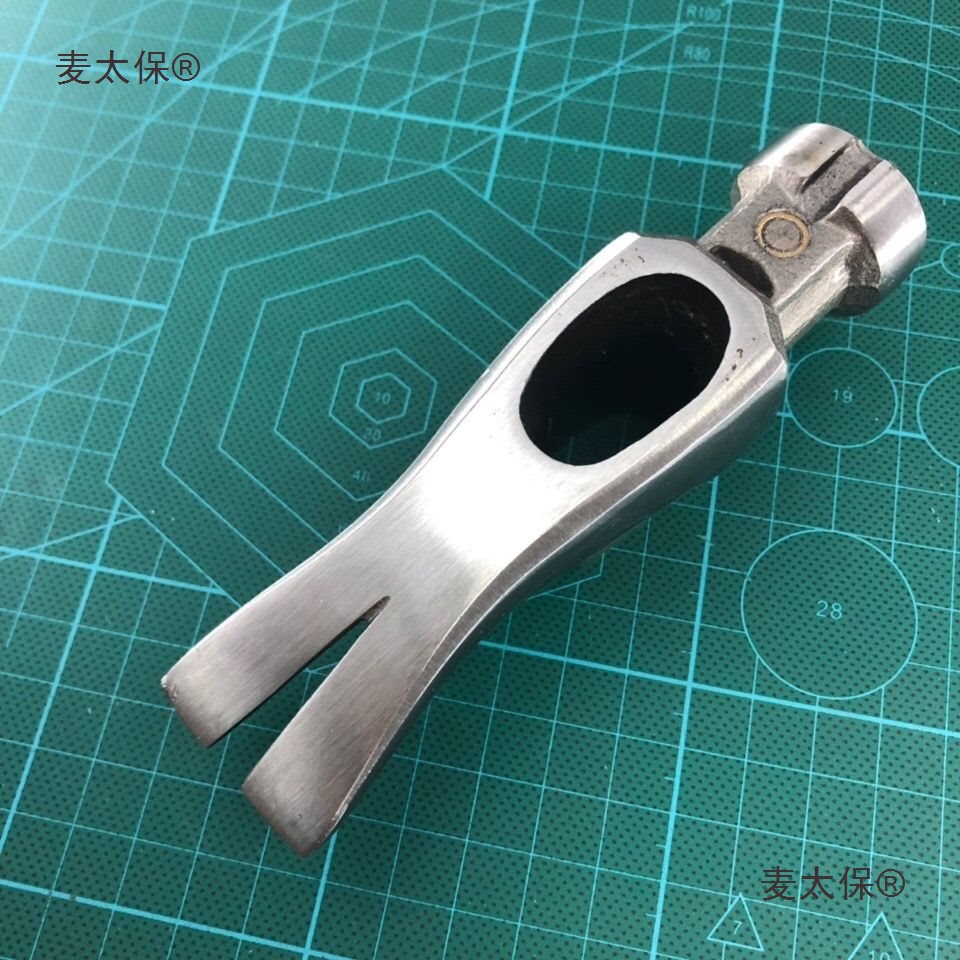 羊角锤头木工锤子高碳钢锻造锤子头木工工具圆头榔头带磁可麦太保