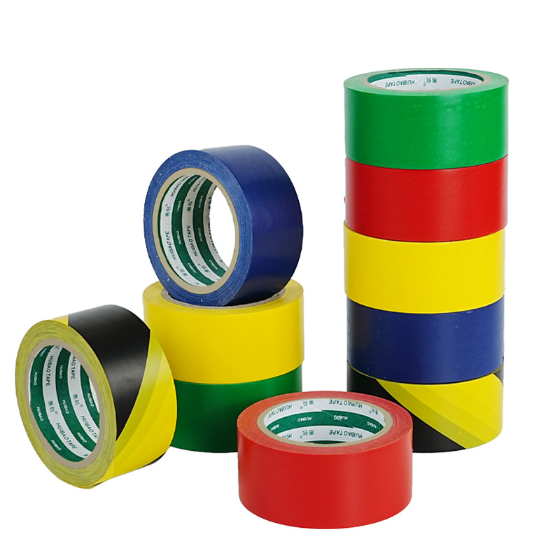Runliu PVC black and yellow ground marking floor tape warning ground label ground color logo marking warning tape
