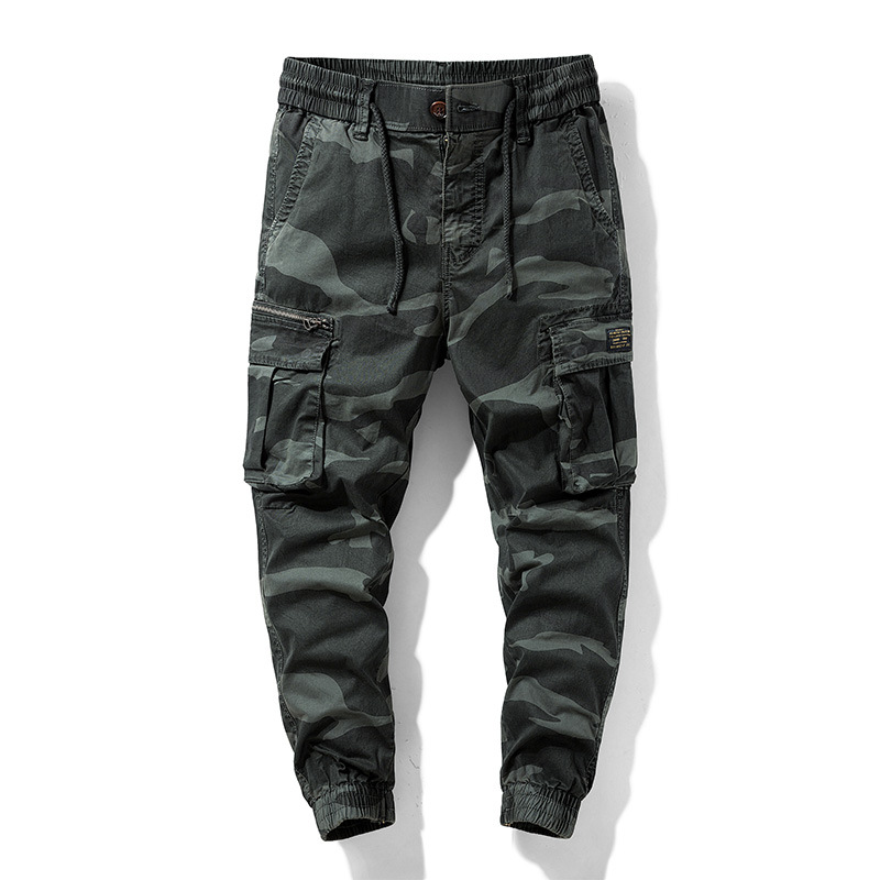 Pantalones cargo de estilo americano con camuflaje para hombre, modernos, con cordón y múltiples bolsillos, exclusivos para Amazon A655.