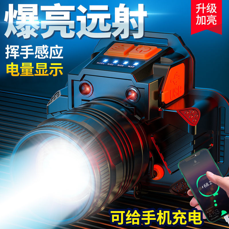 Headlight Head mounted charge outdoors Miner's lamp Induction Night fishing LED Zoom L9 Manufactor Direct selling On behalf of