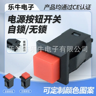 DS-429卡式按钮开关 带锁自复位开关 开孔13*11MM方形按键开关