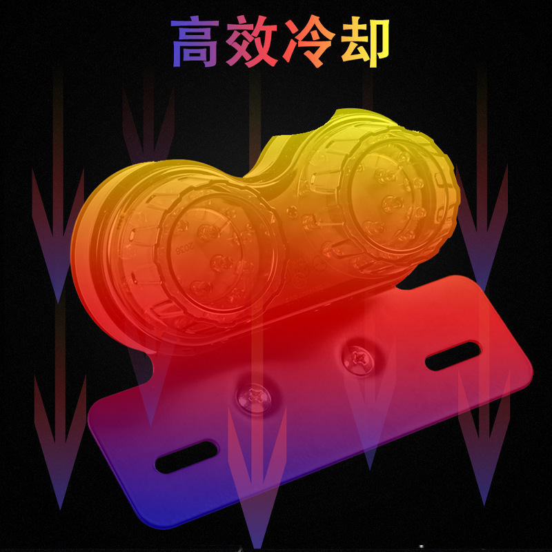 Motorcycle Modified Led Rear Tail Light Harley Retro Bike Dual Round Led License Plate Tail Light Brake Turn Signal Anti-Rear Collision