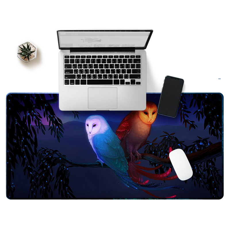 Gioco del mouse, tappetino da scrivania per ufficio ispessito personalizzato di grandi dimensioni, tappetino per tastiera del mondo animale_voghion.com