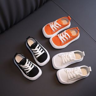 2024 New Children's Mango Head Ugly Cute Solid Color Canvas Shoes Girls' Trendy Korean Style Boys' Summer Niche Sneakers