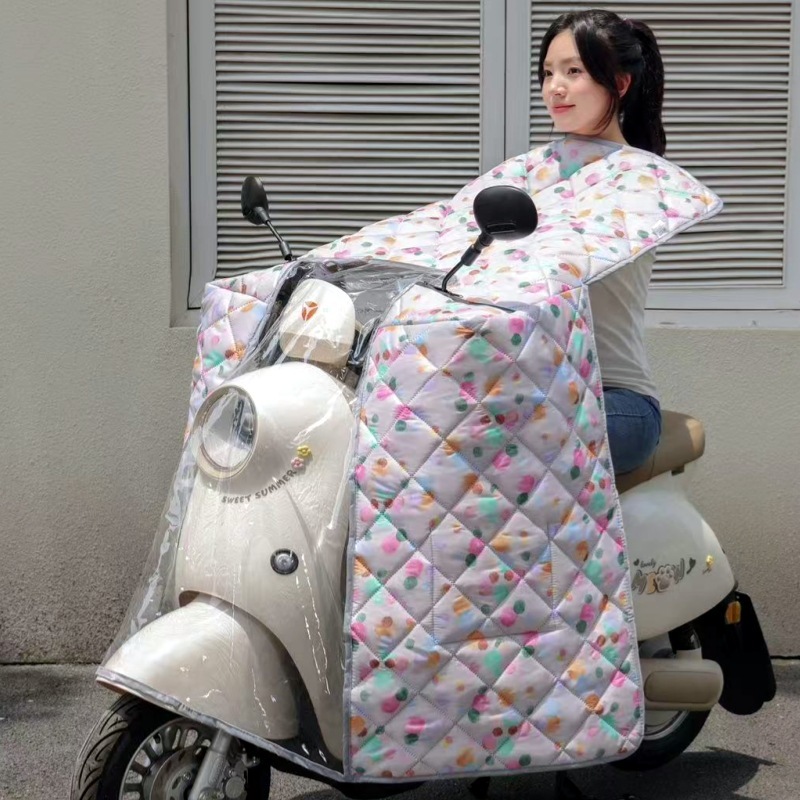 電動自転車用フロントガラスカバー、四季通用、完全防水、夏用両面カバー、日焼け止め、電動バイク用、冬春秋用防風|undefined
