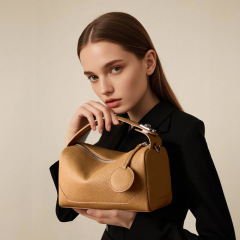 TOGOトップ層牛革女性バッグファッション真皮クロスボーダーボストンバッグ