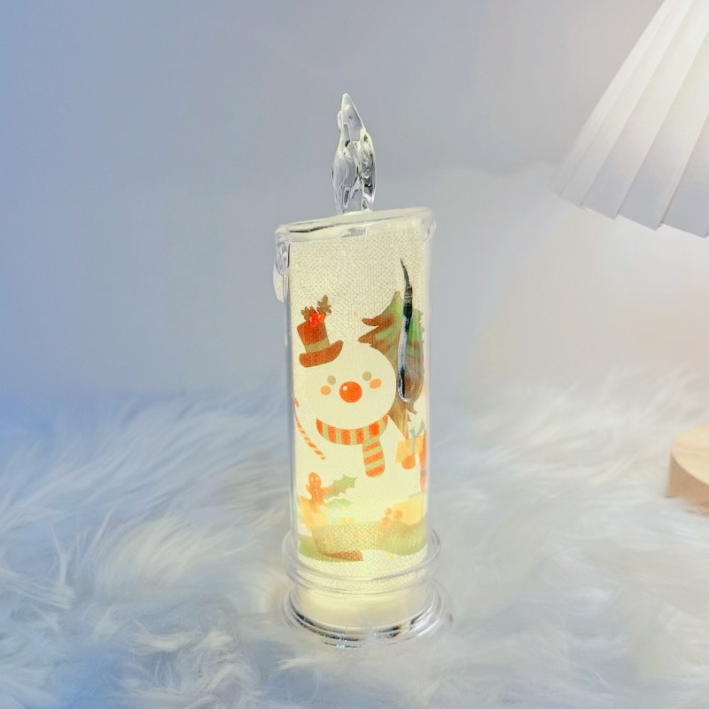 Lámpara de vela creativa de Navidad led luz de noche no enchufable luz de atmósfera lámpara de cabecera adornos accesorios de fotografía pequeños regalos