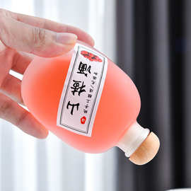 果酒瓶饮料瓶定制透明磨砂高档酒瓶礼盒二两密封酒瓶空瓶