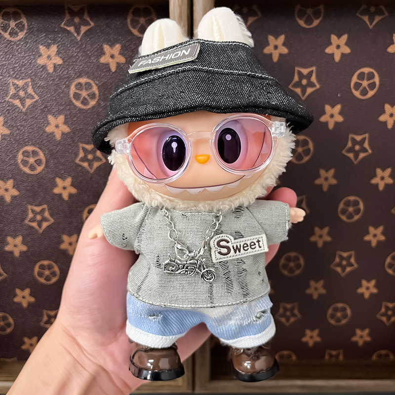 ラブブ 17 センチメートル人形ベビー服ラブブ服ビニールかわいいドレスアップカジュアルスーツぬいぐるみ服|undefined