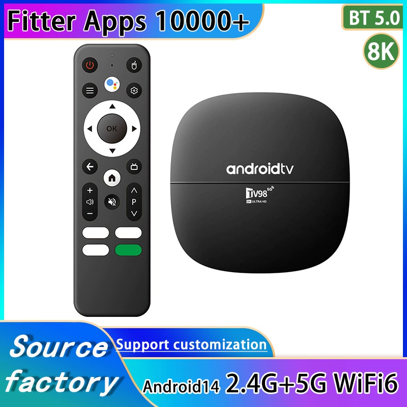 Новая ТВ-приставка Android 13 2.4G 5G WiFi Bluetooth 5.0