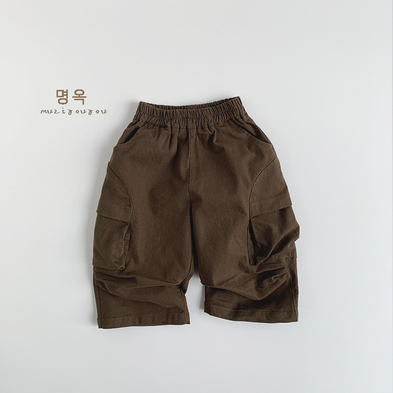 Pantalones Cargo Casuales para Niños de Algodón Suave para Primavera y Otoño image 8
