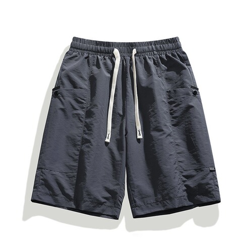New Workwear Shorts Men Summer Ice Silk Quick Dry American Brand Casual Loose Straight Tube Sports Pants Men 