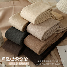 500克加厚加绒烟灰色打底裤女秋冬季保暖显瘦黑灰棉裤一体连裤袜