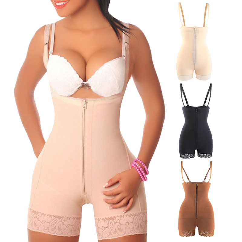 European and American Zipper Corset Shaping Garment Women's Body Shaping Slimming Clothing Body Shaper Hip Lifting Tummy Control Body Shaping Jumpsuit