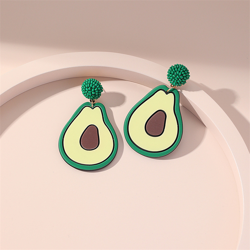 Sweet Fruit Arylic Stoving Varnish Women's Earrings 1 Pair display picture 2