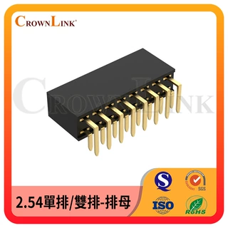 CROWNLINK快連 2.54mm 板端连接器 配件 单双排排母 SMT
