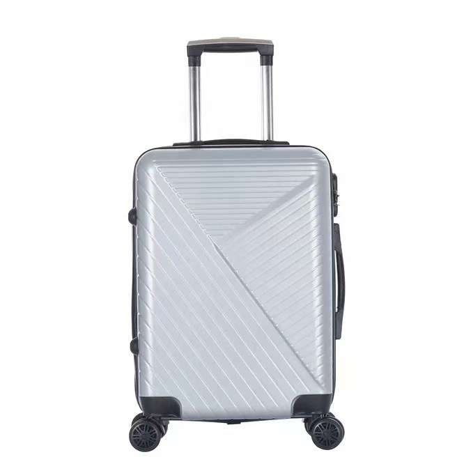 Maleta de viaje con ruedas silenciosas, diseño a rayas, resistente a caídas, con candado de combinación