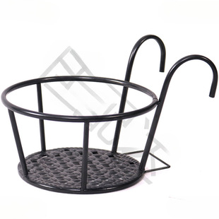 Wrought Iron Railing Guardrail Balcony Flower Rack Hanging Flower Pot Rack Pothos Succulent Hanging Orchid Flower Rack Window Sill Storage Rack