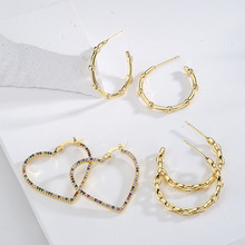 �Ĺ� INS���Կ��Ŷ��� ͭ��18K���ʯ����C�μ��ζ�ȦŮ �羳��Ʒ
