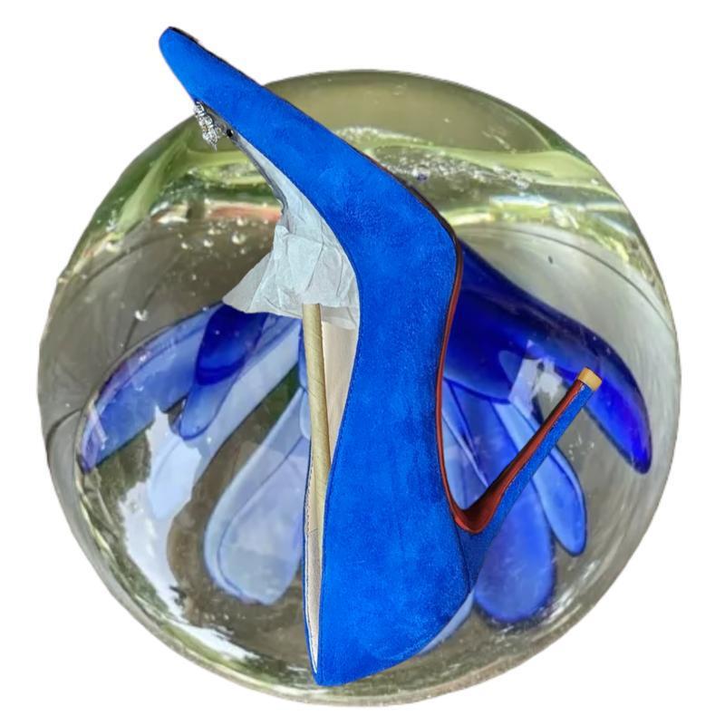 2025 New Cross-Border Export Heels Women's Crystal High Heels Inch Stiletto Heels