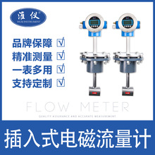 一体插入式电磁流量计管道农村污水口排放自来水分体泥浆废水