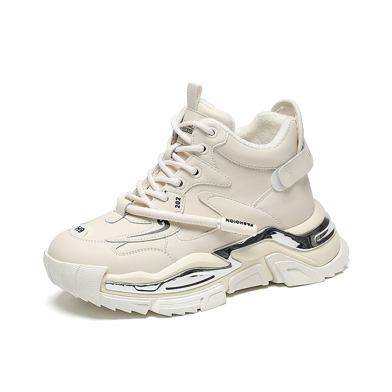 Velours vieilles chaussures femmes nouveau automne et hiver Ins Net rouge chaussures de course décontractées rehaussant rétro chaussures de sport confortables femmes_voghion.com