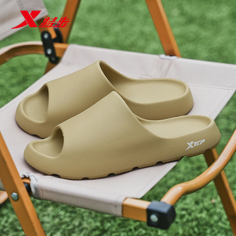 Xtep スリッパ、男性と女性用、夏用アウトドアウェア、ビーチサンダル、室内用ホームカップルスリッパ、カップルスタイル|undefined