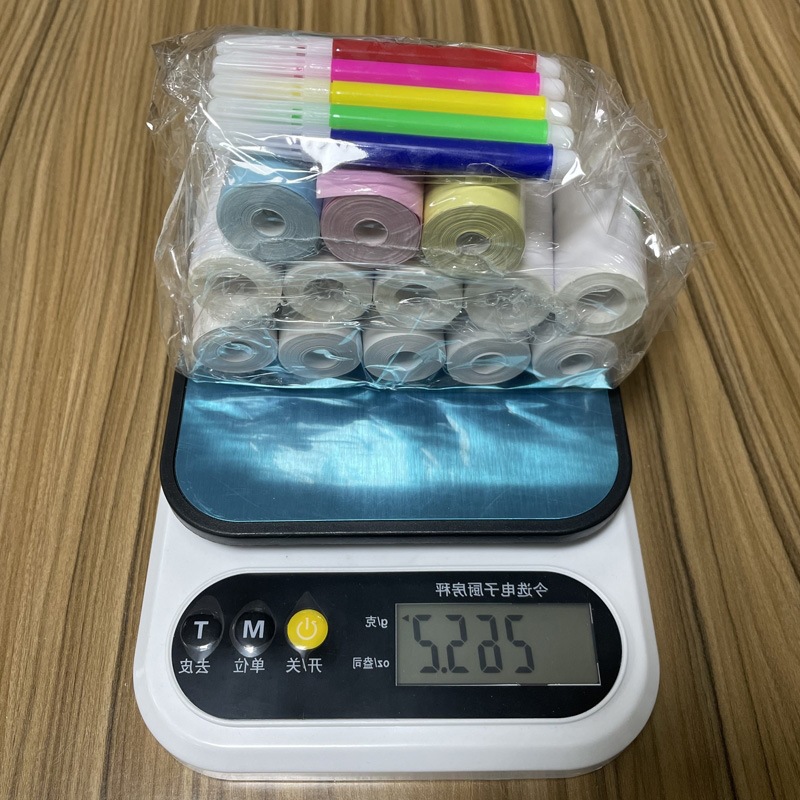 Impresora de errores de papel de impresión adhesivo 57X25 sin núcleo de papel de recibo de supermercado para llevar papel de impresión adhesivo