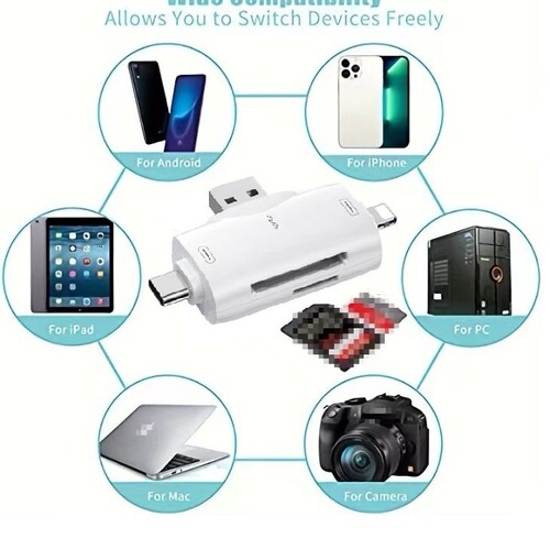Magnetic card reader suitable for iPhone/Type-C/USB computer Android tablet SD/TFOTG card reader 1