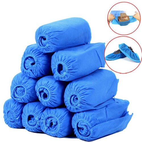 Thickened disposable non-woven shoe covers for household indoor breathable dustproof shoe covers 100 pieces for foot covers manufacturer wholesale