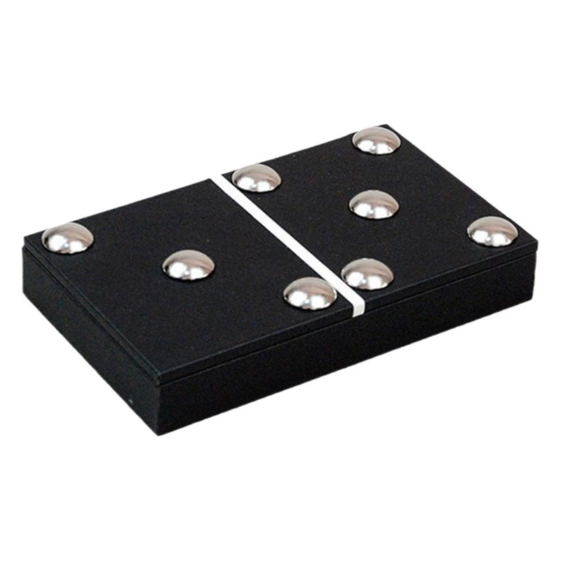 Черный премиум домино набор акриловый dominoes домино игрушка pu кожаная коробка