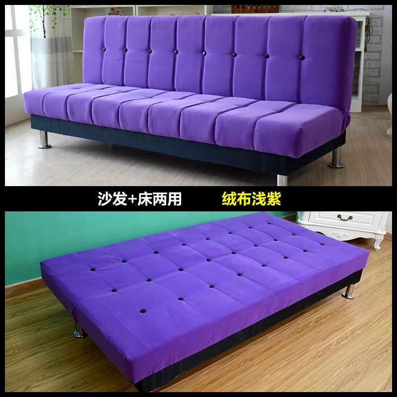 公寓客厅北欧油蜡PU皮革出租房三人小户型理发店可折叠两用沙发床|undefined