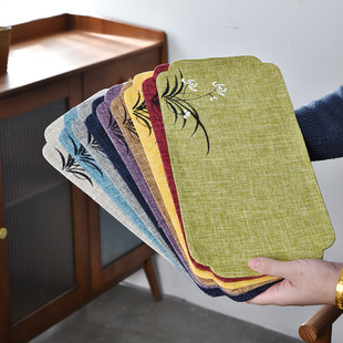 Hand painted orchid tea mat new Chinese Zen small table runner waterproof tea cloth tea mat tablecloth tea table tea table tea tray mat