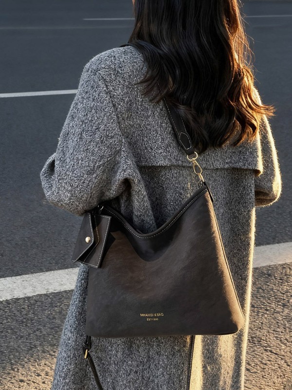 Bolso de tela de seda retro para mujeres 2025 nuevo nicho coreano de gran capacidad bolso de hombro mochila bolsa de moda vagabundo