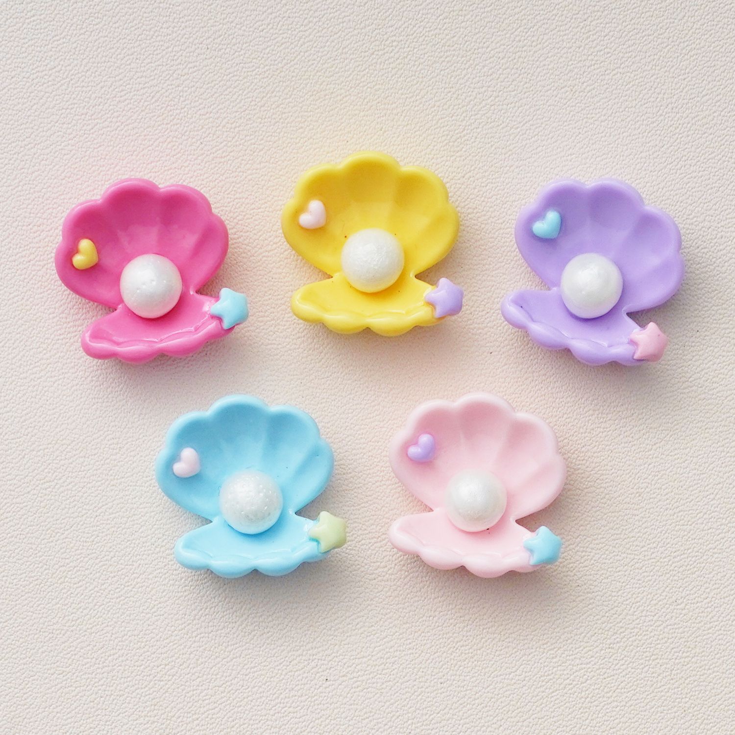 Perla Shell ~ lindo de dibujos animados crema pegamento teléfono Shell resina accesorios teléfono móvil cadena colgante DIY joyería hecha a mano image 4