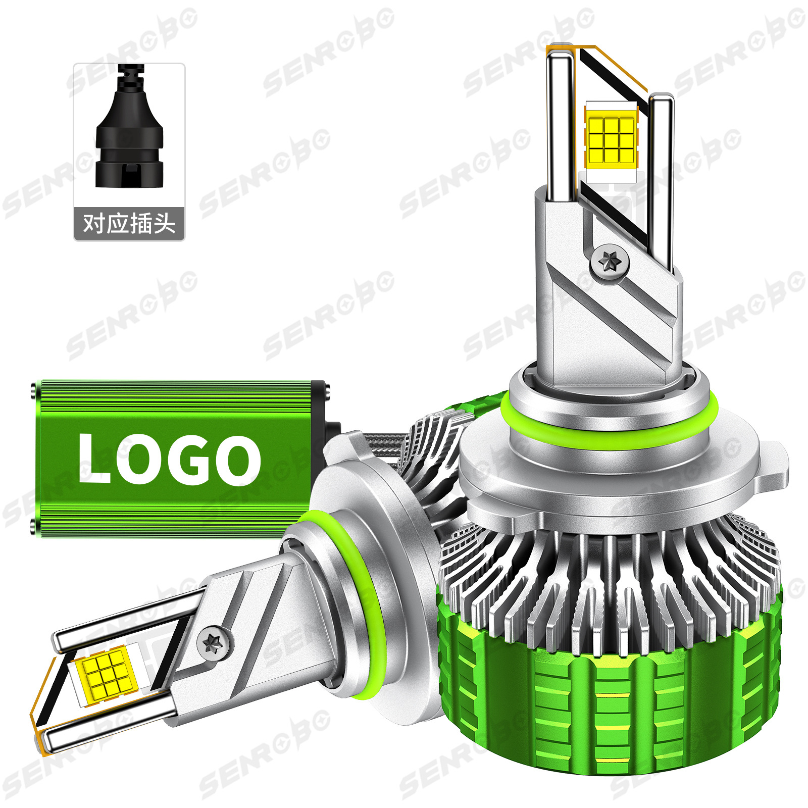 Auto personalizado led faro de alta potencia 190W faro de automóvil marca LOGO luz láser de paso H7 image 12