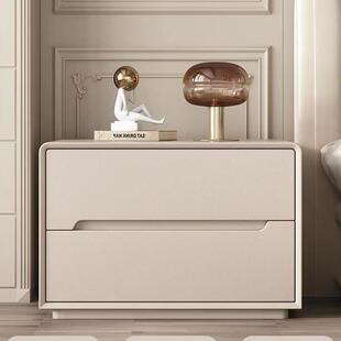 Installation-free Simple Solid Wood Bedside Table Bedroom Bedside Cabinet Storage Cabinet Minimalist Light Luxury Cream Style Locker Wholesale