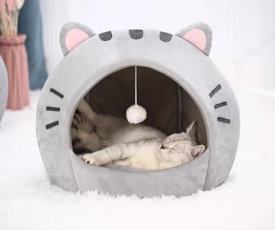 Polyester Cat Nest Winter Warm Closed Shelter