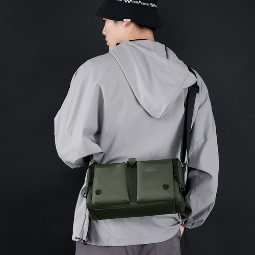 New trendy cool unisex shoulder bag, functional casual crossbody bag, work-style crossbody bag, large-capacity travel backpack