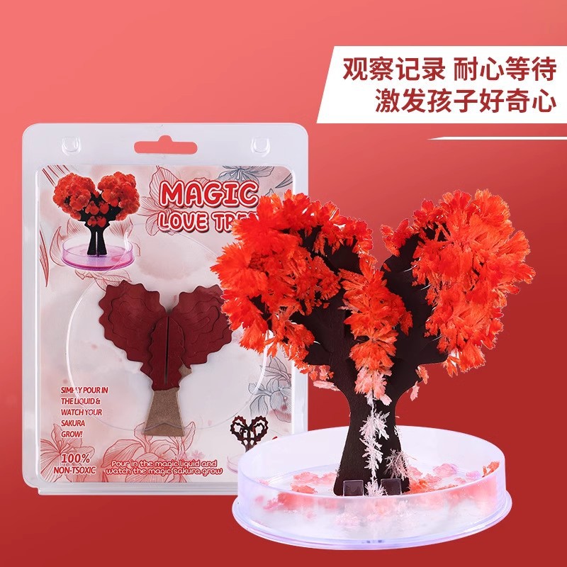 Árbol de papel floración árbol de amor cristalización Árbol mágico árbol de Navidad juguete Regalo de Cumpleaños de los niños juguete creativo