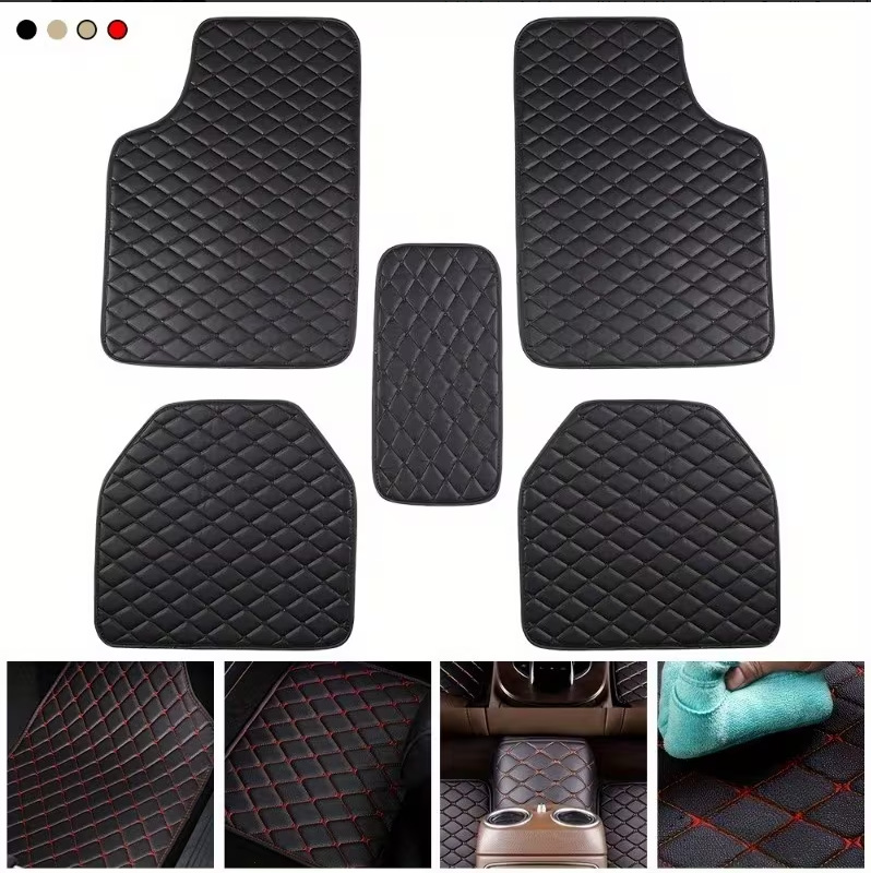 Cross-border Amazon universal car floor mats, waterproof leather version, wholesale and dropshipping from cross-border manufacturers, foreign trade PVC labeling